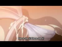Purple haired anime slut moans as she gets fucked